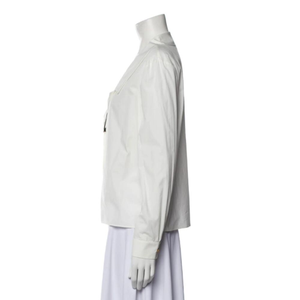 Gucci white button up with gold buttons. - Picture 4 of 5